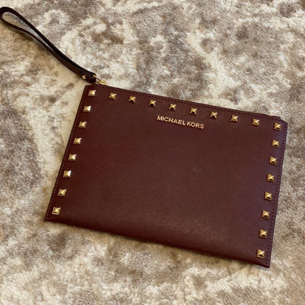 Michael Kora studded Wristlet